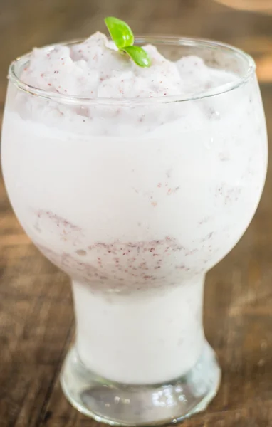 Berry rice milk frappe homemade drink