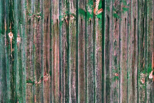 Shabby Wooden Thin Planks Cracked Green Paint