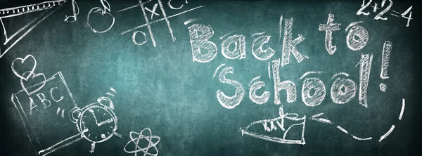 Concept Back to School Chalk Sketch Chalkboard