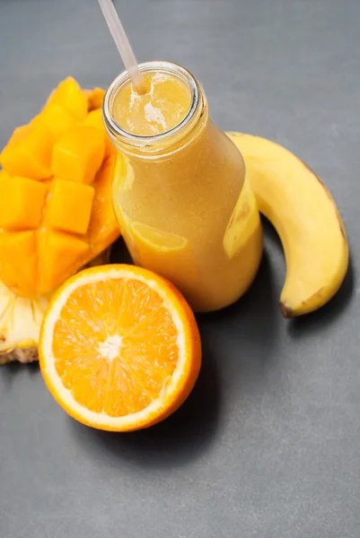 Smoothie Fruits Orange Banana Mango Pine apple