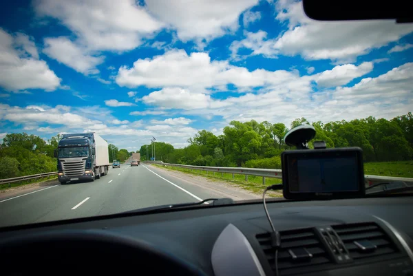 Road Russian Landscape Car Travel Blue Sky Cloud