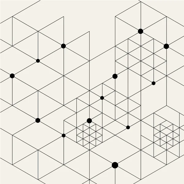 Modern Black Techno Geometric Pattern