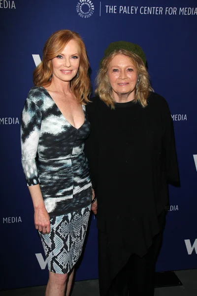 Marg Helgenberger and Angie Dickinson