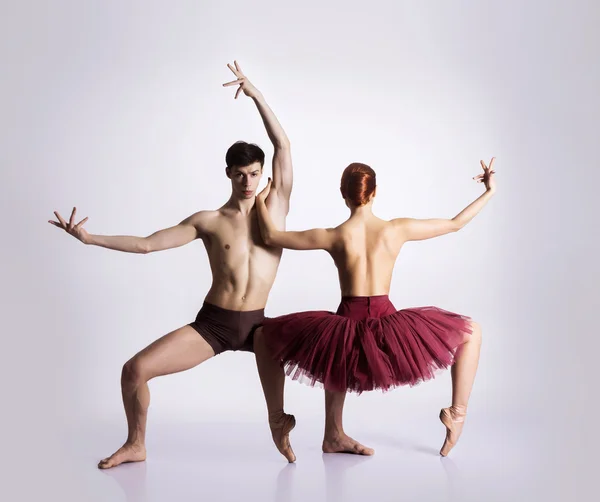 Young and athletic ballet dancers