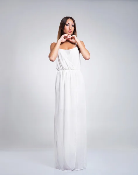 Beautiful woman in greek dress