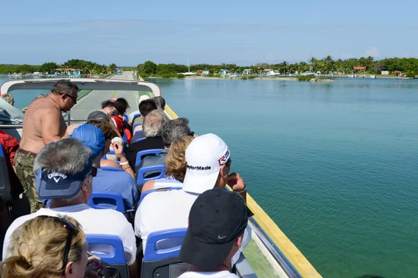 People on a touristic bus at Cayo Coco, Cuba