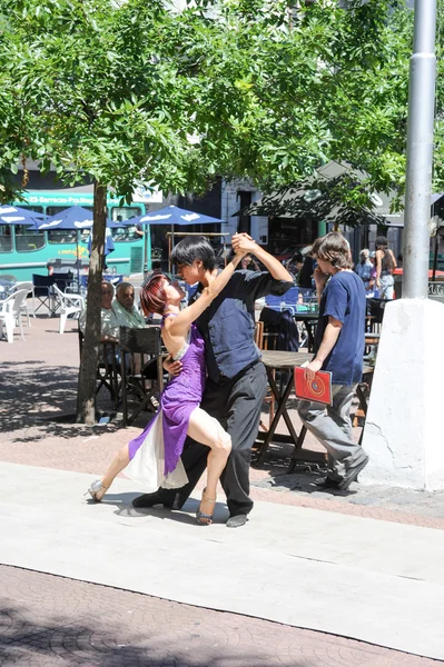 Couple of tango dancers at Buenos Aires