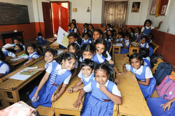 Pupils in classroom at them school of Fort Cochin