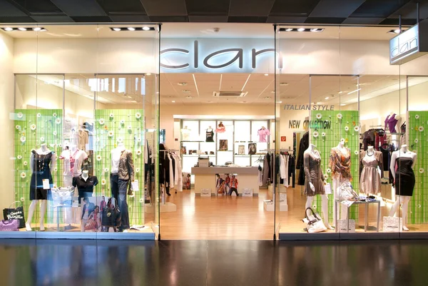 Interior of Clan fashion clothes store
