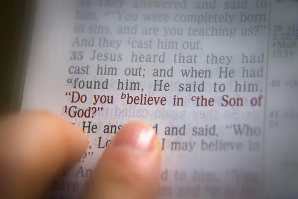 Bible text Do you believe in the Son of God?