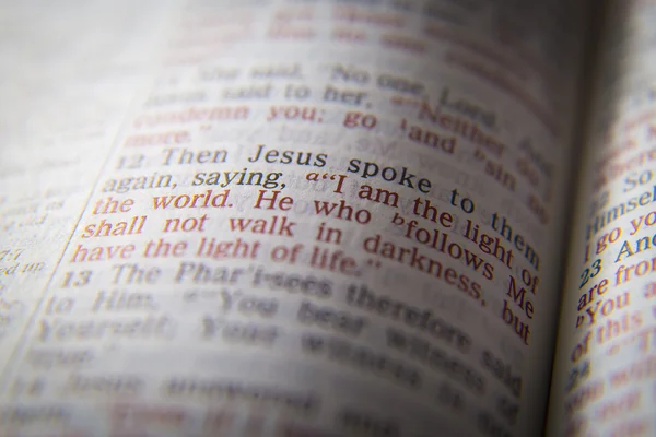 Bible text - I AM THE LIGHT OF THE WORLD - John 8:12
