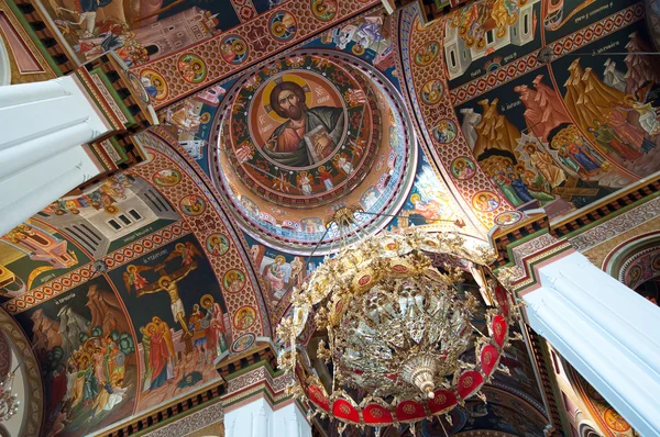 Dome painting in the Agios Minas Cathedral in Heraklion on the Crete island, Greece.