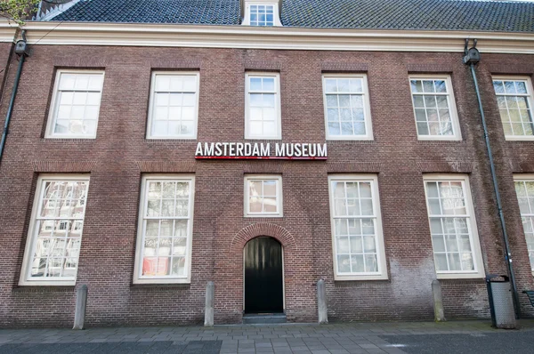 Amsterdam Museum facade in Amsterdam, Netherlands.