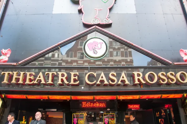 Amsterdam-April 30: Theatre Casa Rosso in Red Light District on Apripl 30,2015 in Amsterdam.