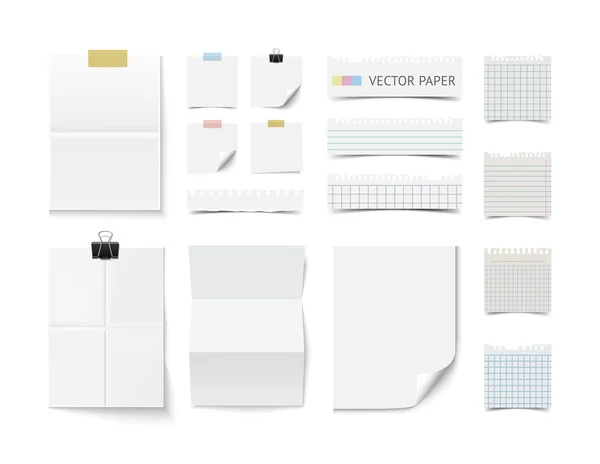 Collection of various blank white paper