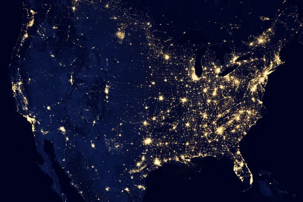 United States of America at night