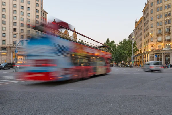 Touristic bus in the street of the city.