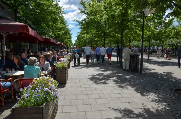 People in one of the most popular parks in Stockholm, Sweden