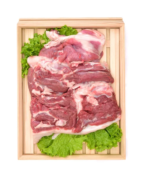 Raw lamb meat