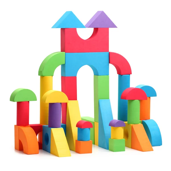 The toy castle from color blocks
