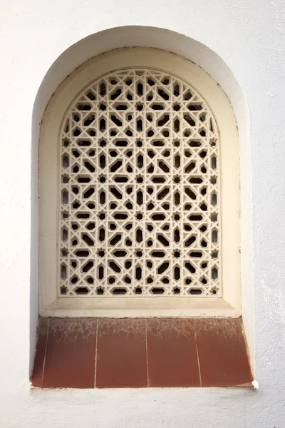 Arab style arch window in Roc de Sant Gaieta, Spain.