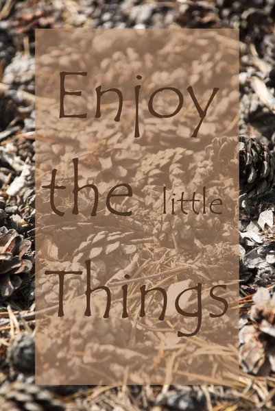 Vertical Autumn Card, Quote Enjoy The Little Things