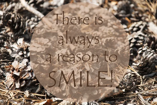 Autumn Greeting Card, Quote Always Reason To Smile