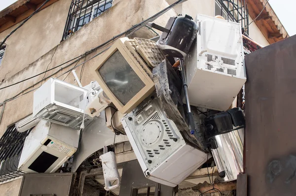 Electronic equipment hanging on a wall