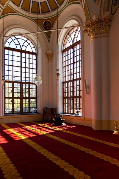 KONYA-TURKEY - 24 MARCH: An unidentified muslim man prays in Aziziye Mosque in Konya, Turkey on March 24, 2014.