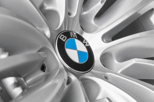 BMW logotype on light alloy new design car wheel