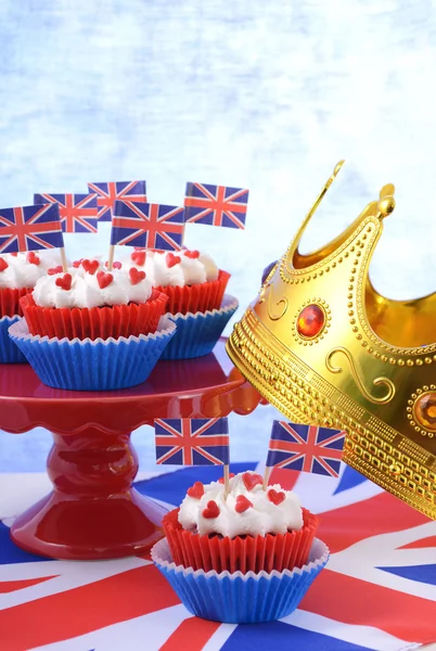 Party cupcakes with UK flags