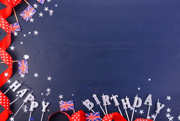 Uk theme party background with decorated borders.