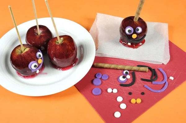 Happy Halloween Toffee Caramel Candy Apples