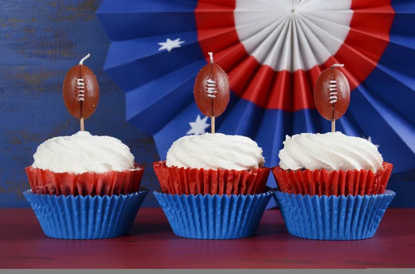 Super Bowl party cupcakes