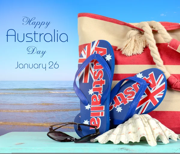 Australia Day beach scene