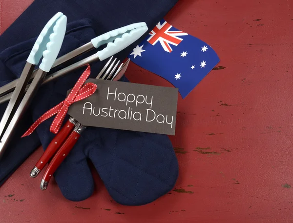 Australia Day barbeque bbq utensils preparation.