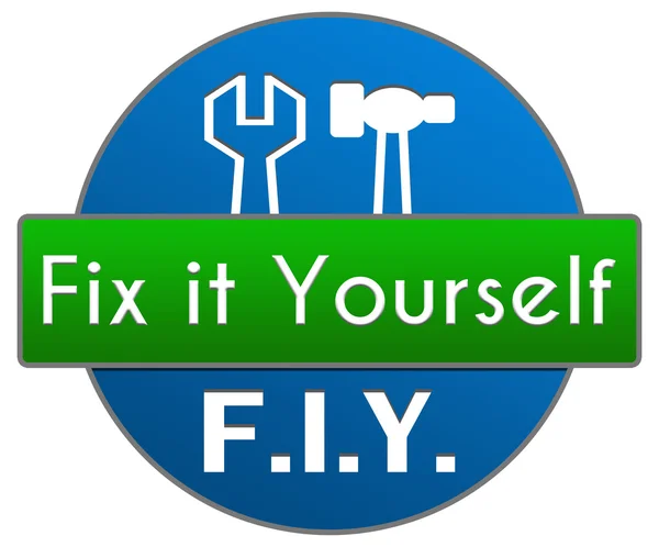 FIY - Fix It Yourself Green Blue Circle