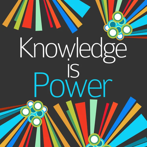 Knowledge Is Power Dark Colorful Elements
