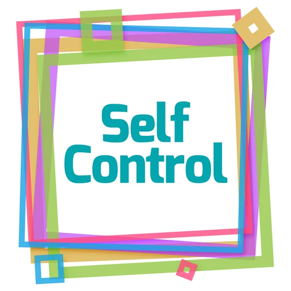 Self Control Text Colorful Frame