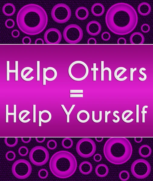 Help Others Help Yourself Purple Pink Rings