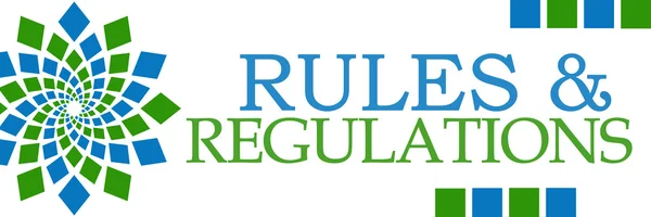 Rules And Regulations Green Blue Circular Horizontal