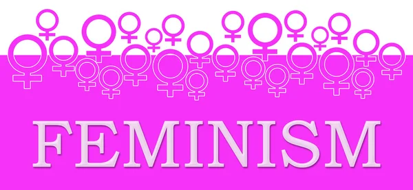 Feminism Pink Female Symbols On Top