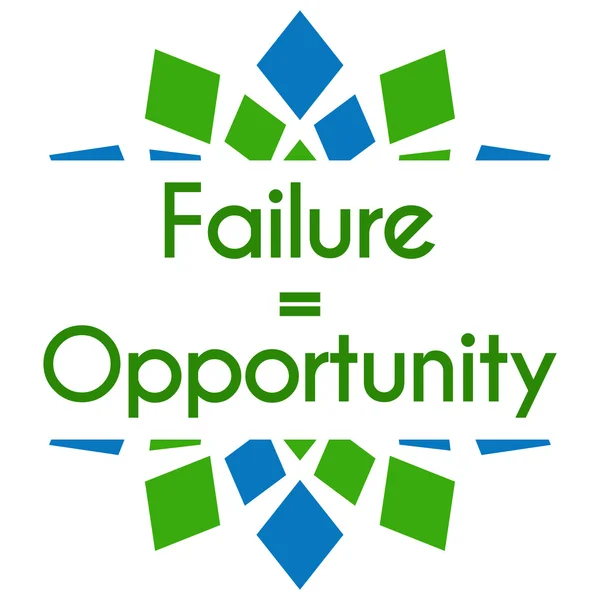 Failure Equals Opportunity Green Blue Square Elements