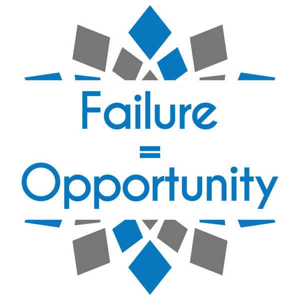 Failure Equals Opportunity Blue Grey Square Elements