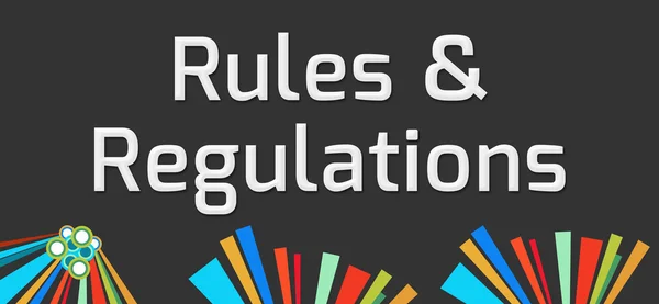 Rules And Regulations Dark Colorful Elements