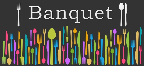 Banquet Dark Colorful Spoon Fork Knife