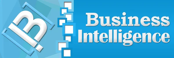 BI - Business Intelligence Blue Square Separator
