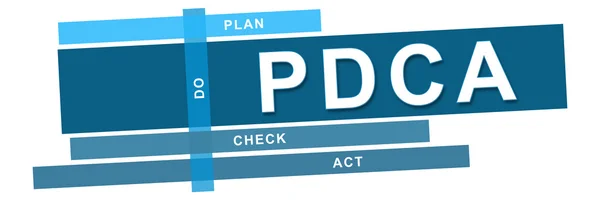 PDCA - Plan Do Check Act Blue Stripes