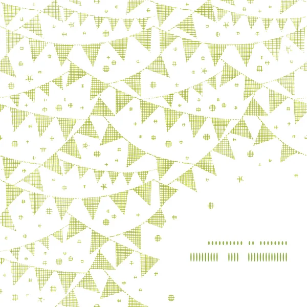 Green Textile Party Bunting Frame Corner Pattern Background