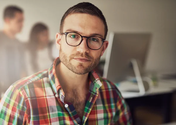 Handsome bearded worker